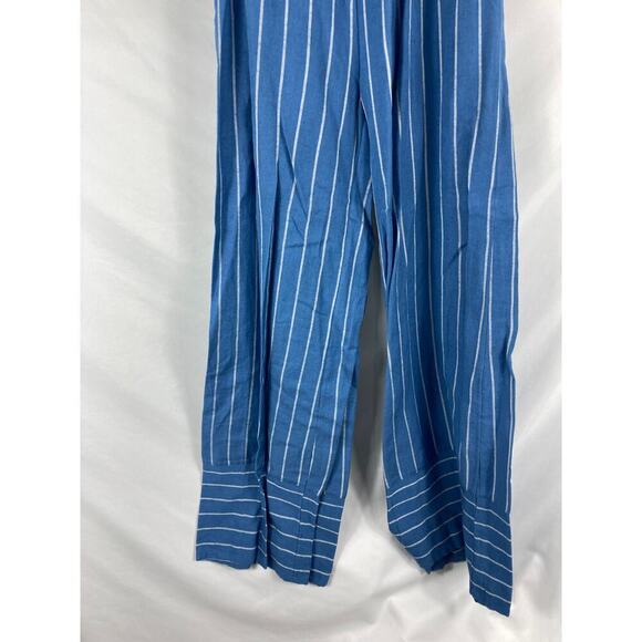 Billabong Flip Out High Waist Wide Leg Striped Beach Pant Blue Size Small - Picture 4 of 8